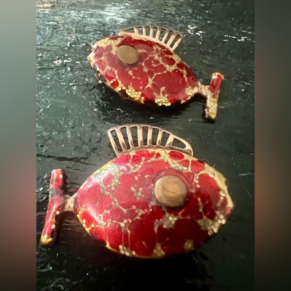 Matisse Jewelry - Matisse "Pesca" Highly Collectible Mid Century Clip On Earrings Stamped Matisse